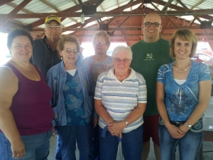 Event Coordinators: BACK: Doug Clark, Norla Bormann, Pastor Shane FRONT: Gloria Heacock, Jackie Clark, Arlice Heacock, Julie Bormann